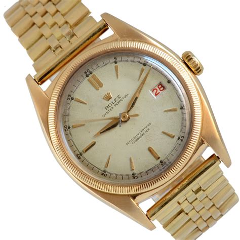 Rolex Oyster Perpetual Datejust 6075 Ovettone Ivory dial very.